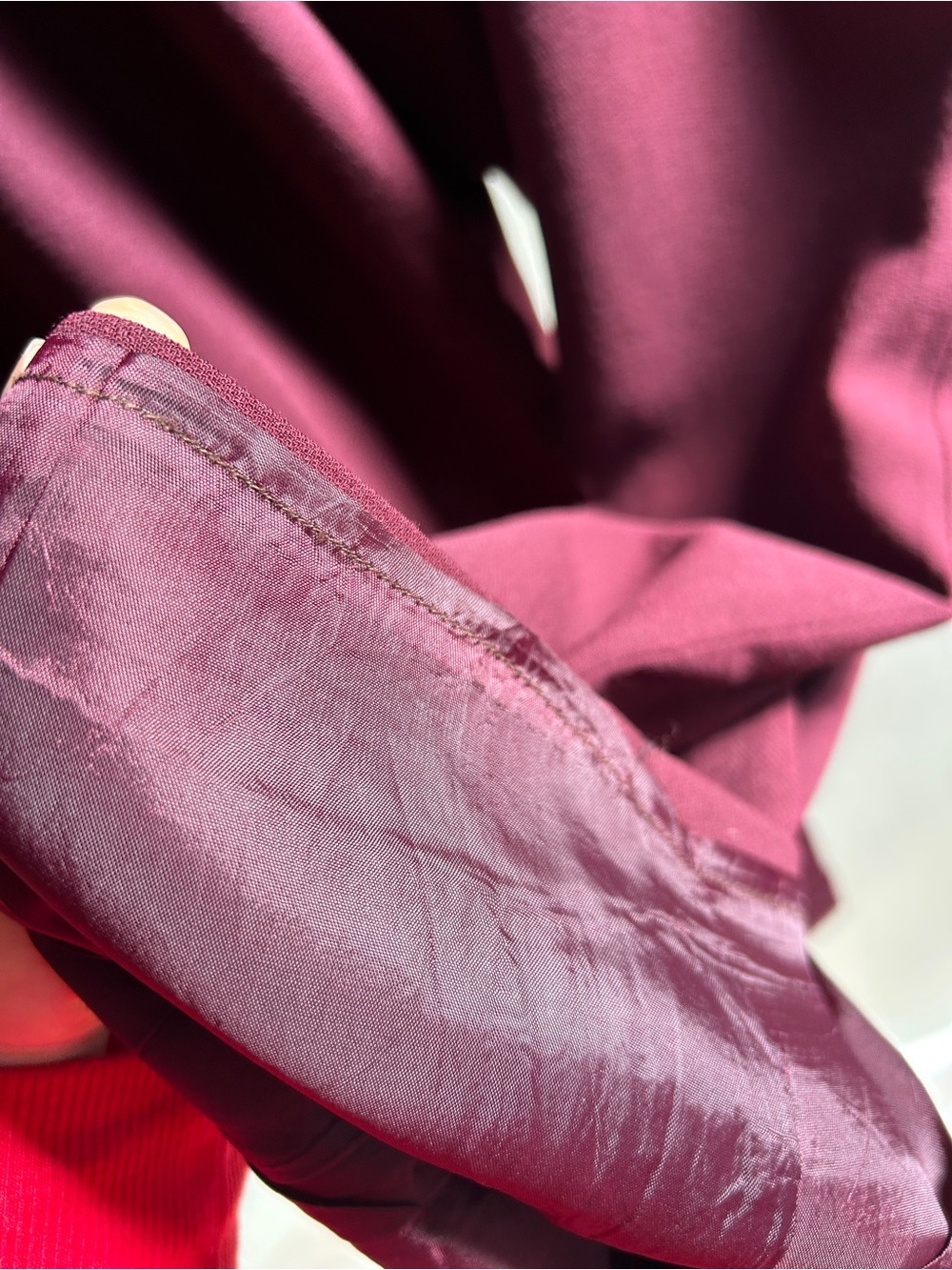 Jones New York 100% Wool Pleated Dress Pants Sz 14 Burgundy - Picture 6 of 11